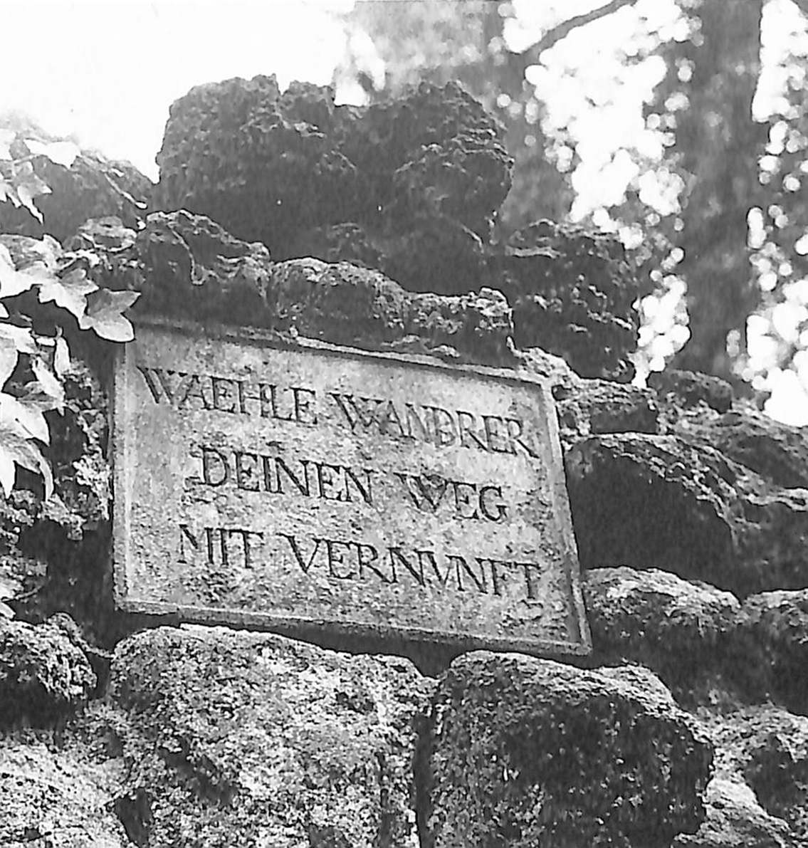 Stone Sign at Worlitz